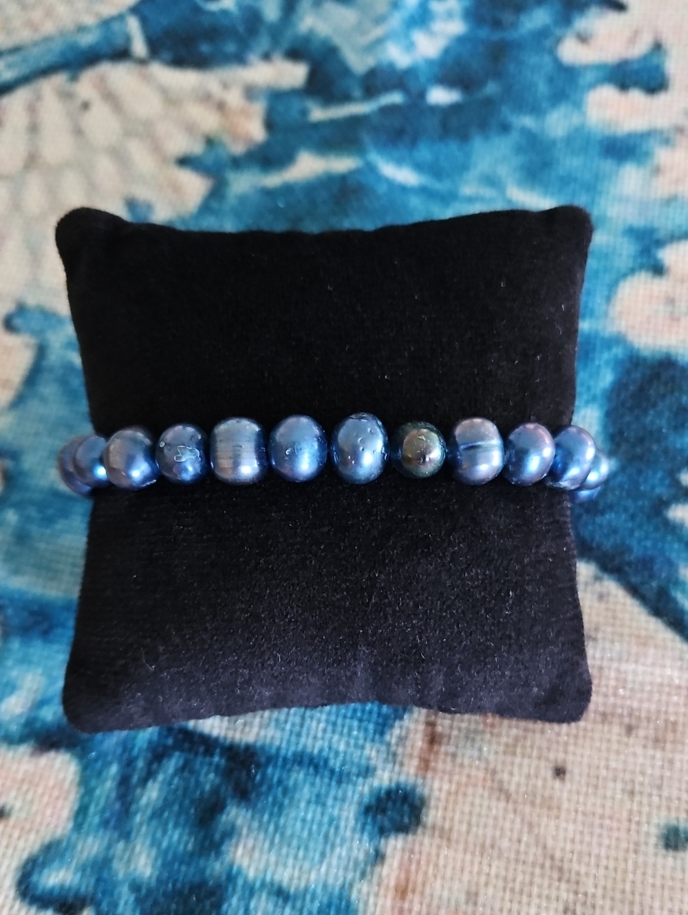 Peacock Pearl Stretch Bracelet